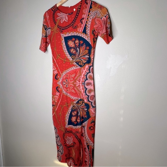 Farm Rio Giannina Knit Midi Dress by Anthropology Size XS - Picture 7 of 12